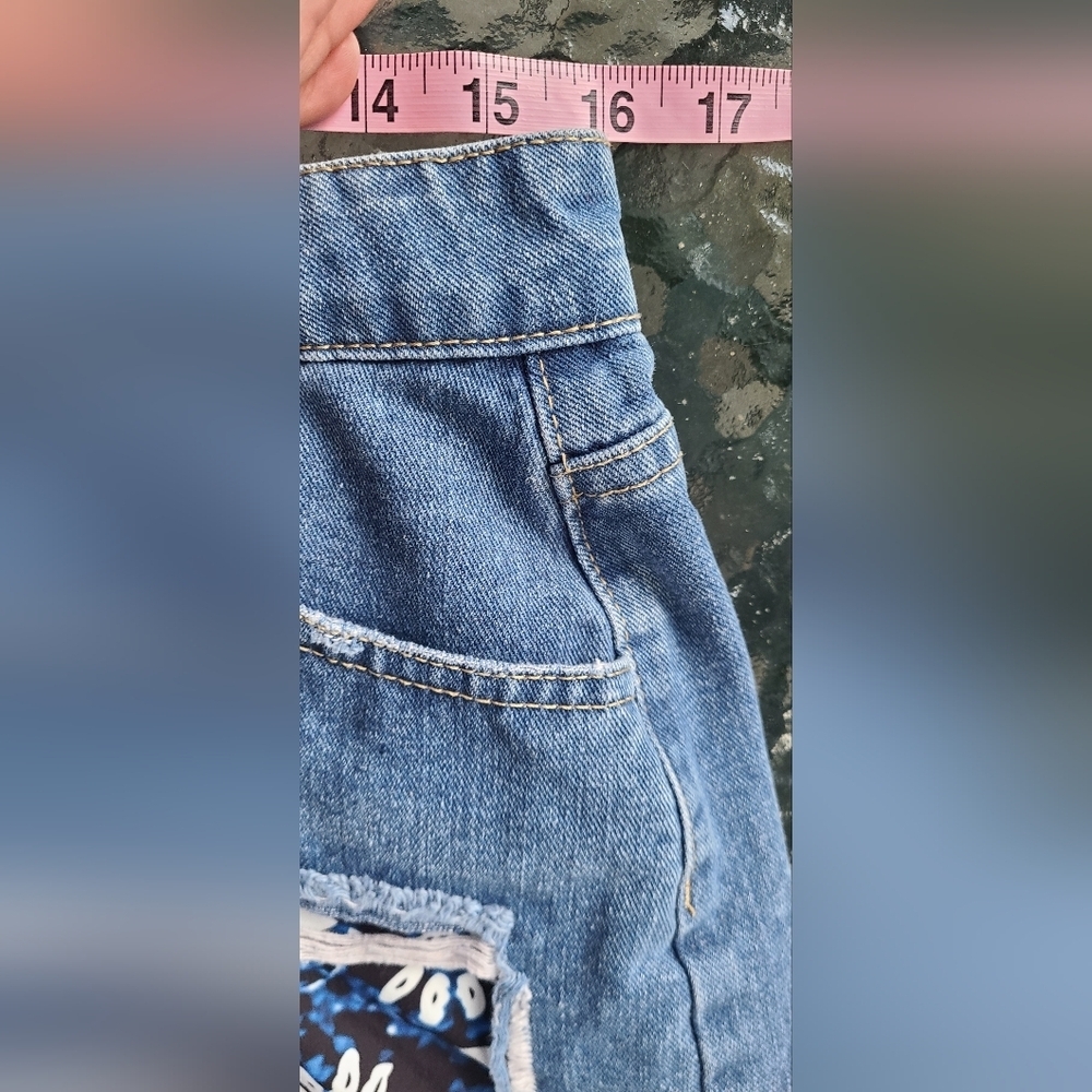 JEANS SHORTS PATCHWORK ART TO WEAR XL - Picture 6 of 9